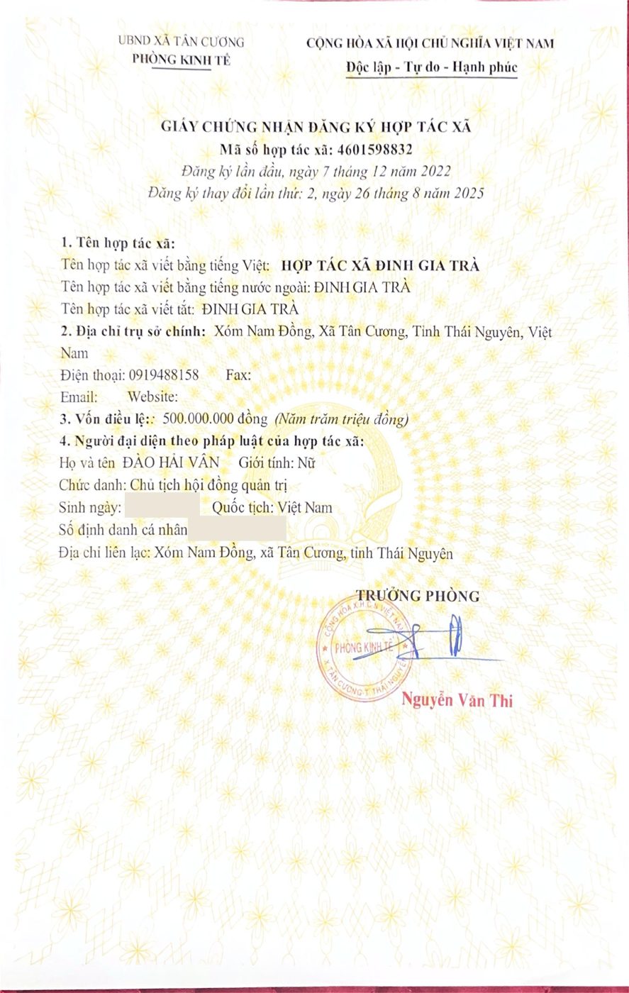 Đăng ký Hợp tác xã