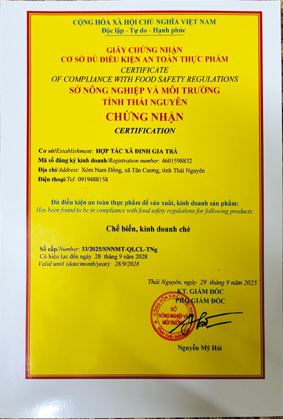 Cơ sở đủ điều kiện An toàn thực phẩm
