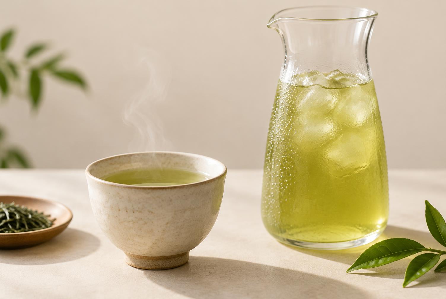 Trà xanh pha nóng và pha lạnh
